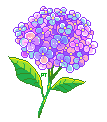 pixel hydrangea